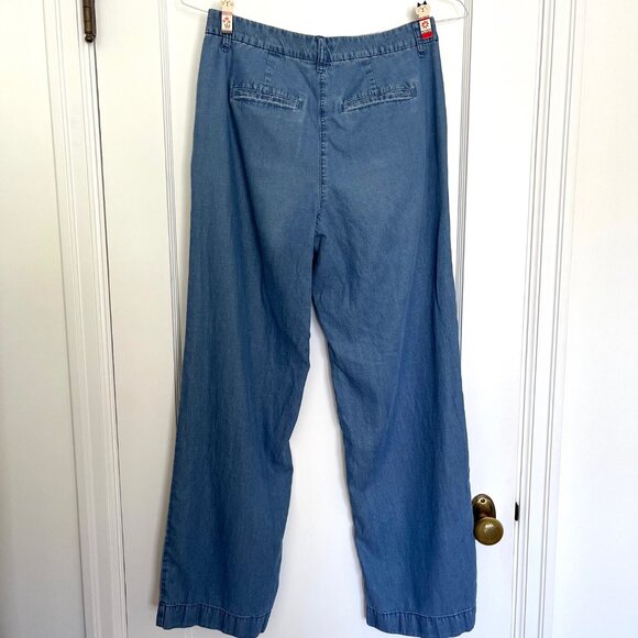 J Crew Lightweight Wide-leg Soft Chambray Jeans | Size 2 - Picture 5 of 9